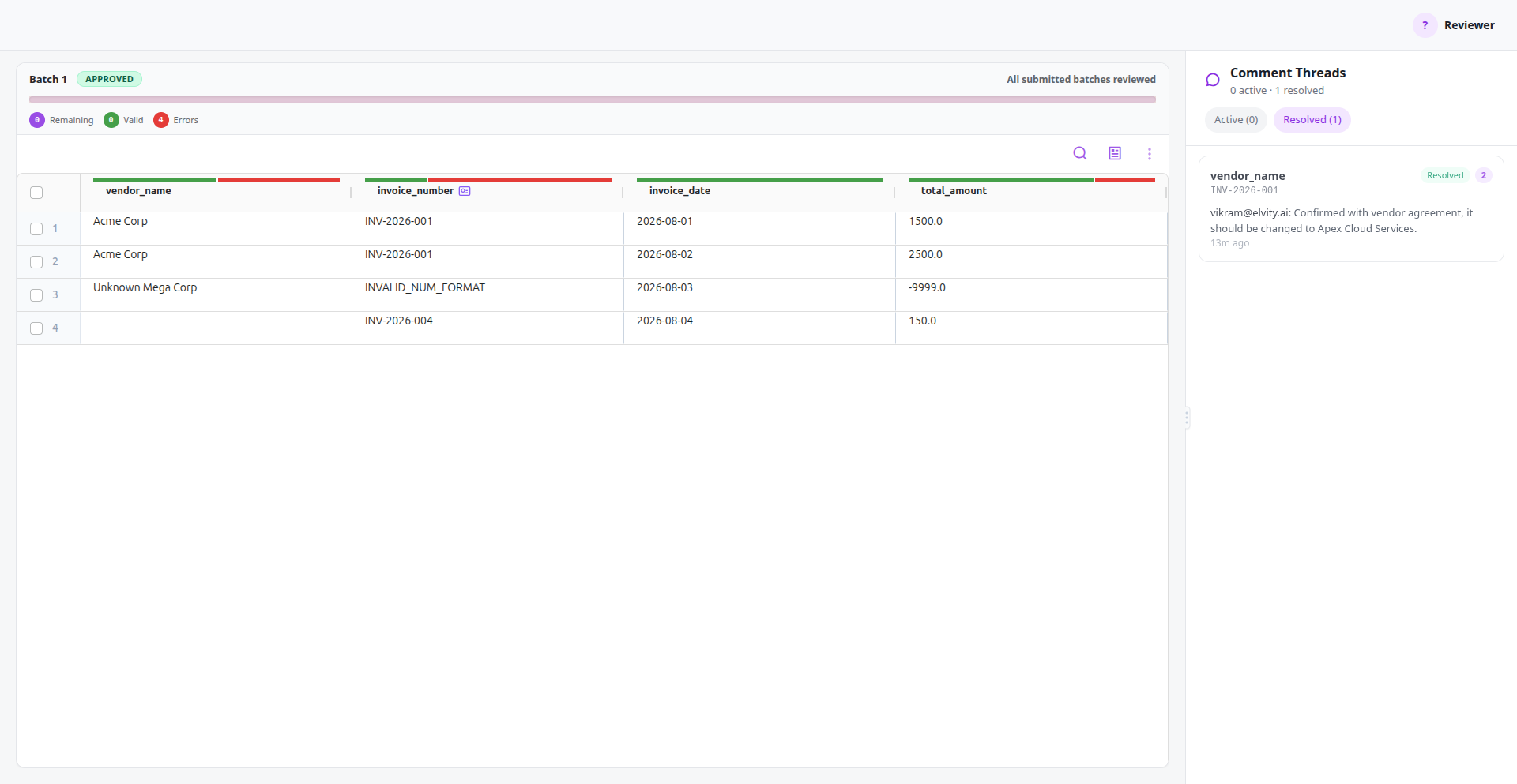 Apply to Data & Resolve menu option.