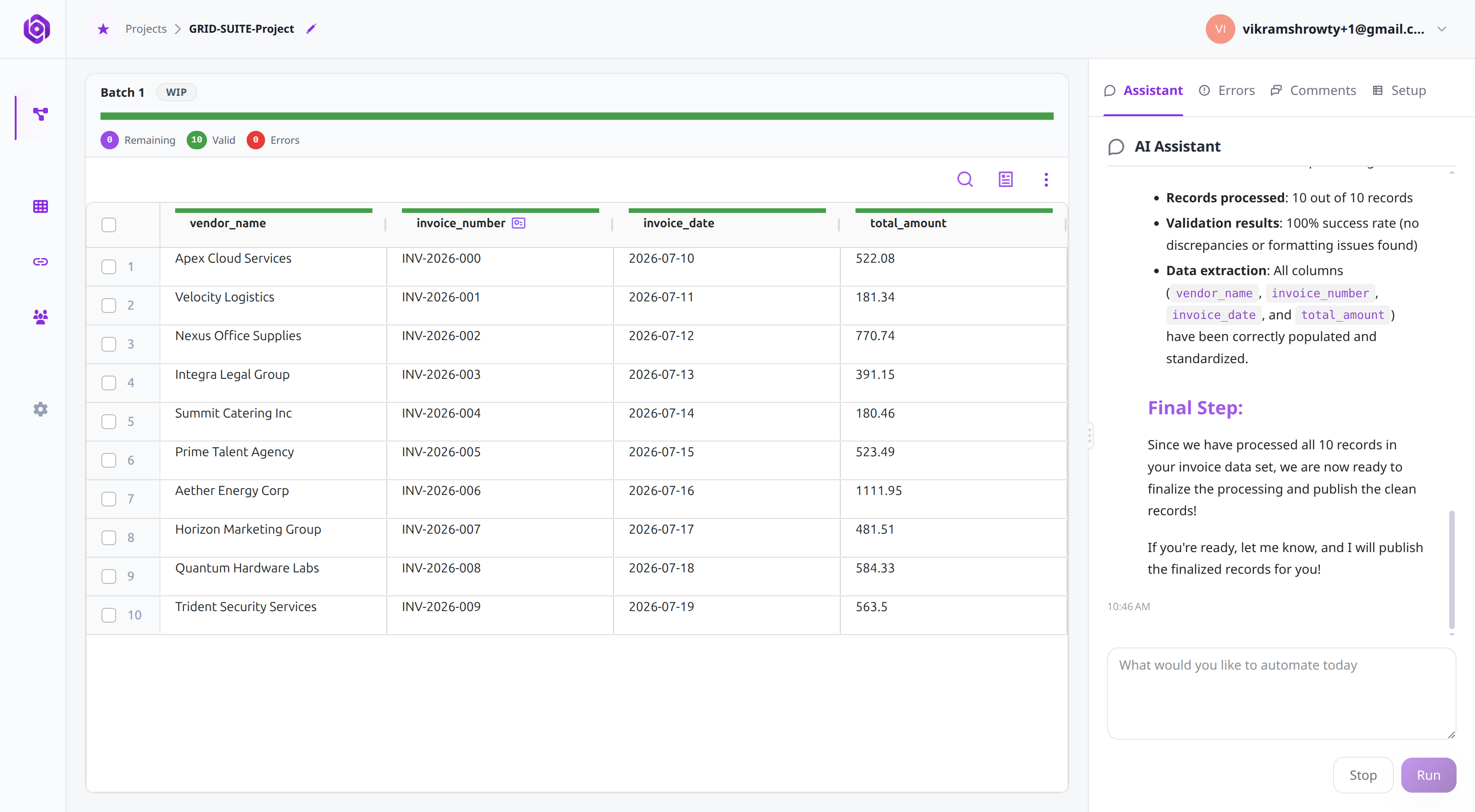 Clean data grid view after file migration.